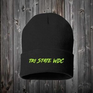 Tri State WDC - 12" Cuffed Beanie Hat - Black